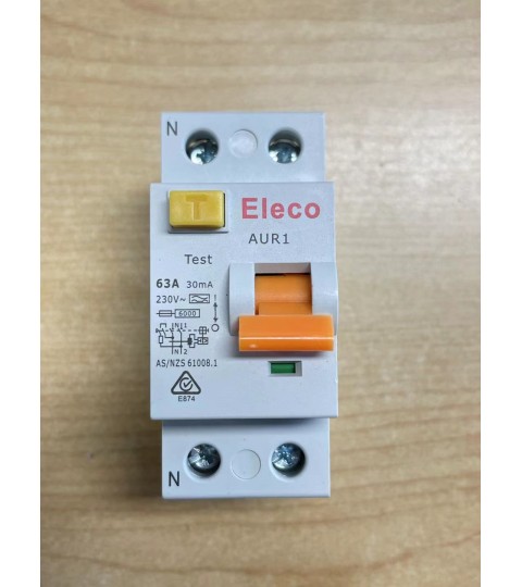 RCD Residual Current Circuit Breaker - 2 Pole 63A